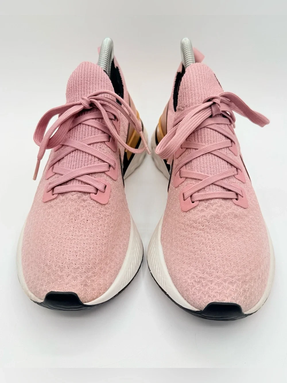 Nike React Infinity Run Flyknit Pink Gold Running Shoes Womens Sz 8? Missing Tag